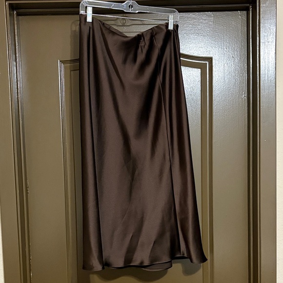 Zara Brown Midi Skirt - Picture 1 of 2